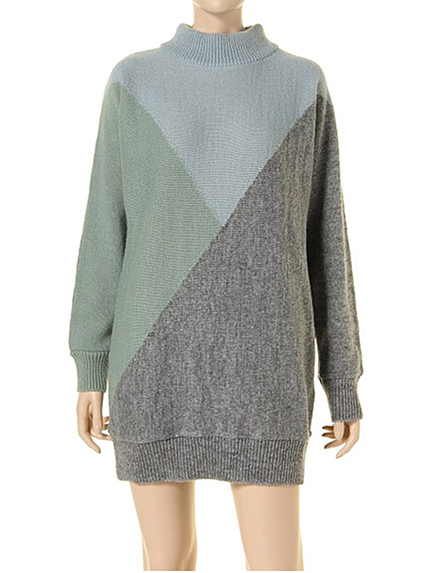 The Dayz tokyoブロックカラーニットワンピース