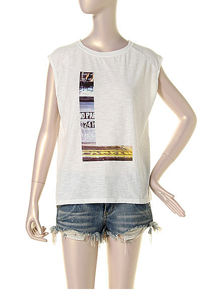 LAGUNAMOONフォトアルファベットタンク