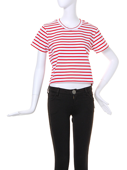 MURUA【CASUAL】ボーダーショートT-SH