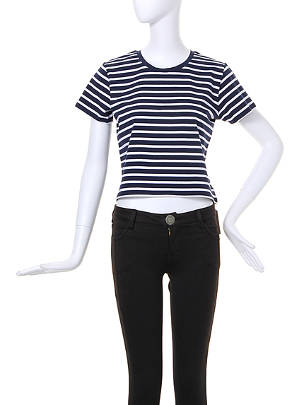 MURUA【CASUAL】ボーダーショートT-SH