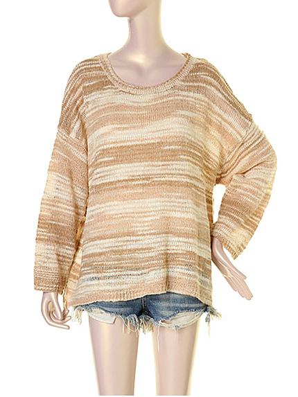 LAGUNAMOONミックスヤーン透かしニット