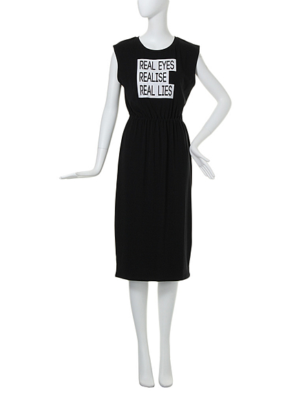 MURUA【CASUAL】ロゴプリントカットミディOP