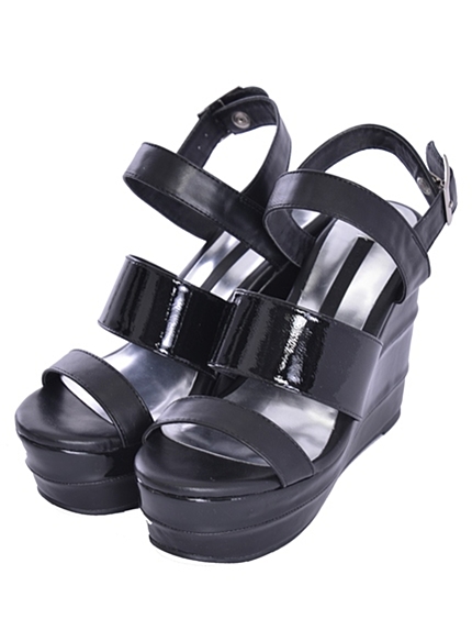 【FEMININE】バイカラーヒールサンダル