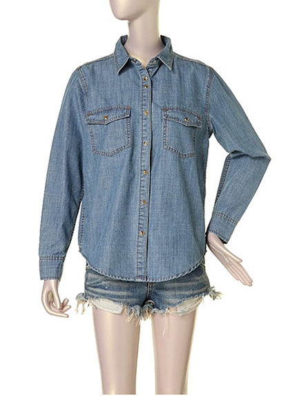 LAGUNAMOONクラッシュダンガリーシャツ