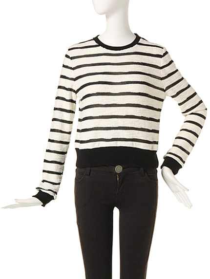 MURUA【CASUAL】切替ボーダーTOPS