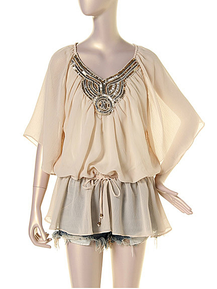 LAGUNAMOONスパンコールビーズモチーフチュニック