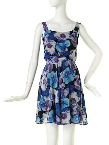 【FEMININE】スコープフラワーフレアOP