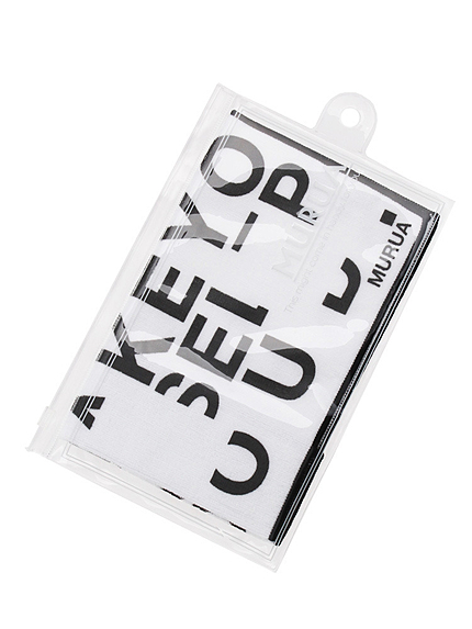 MURUAメッセージロゴ柄ハンドタオル