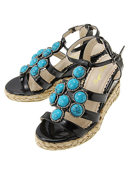 RUNWAY channel【sugar sugar】ストーン付サンダル