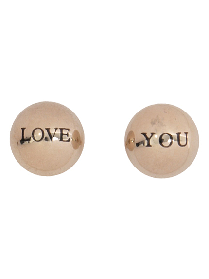 EMODAメタルメッセージパールピアス