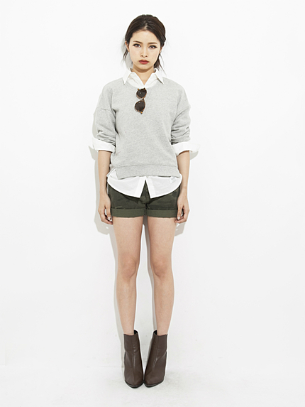 カモフラロールアップショートパンツ