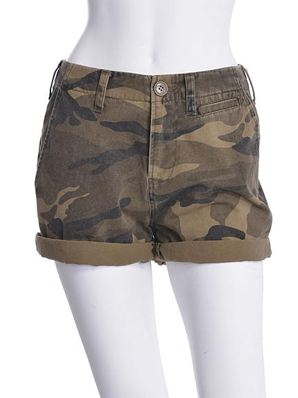 カモフラロールアップショートパンツ