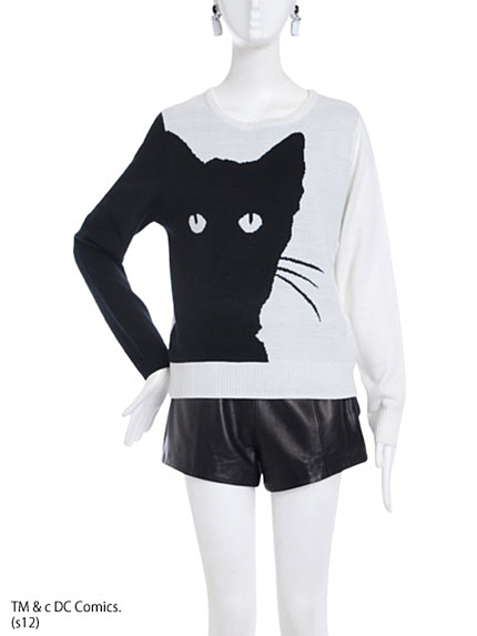 EMODACATWOMANバイカラーニット