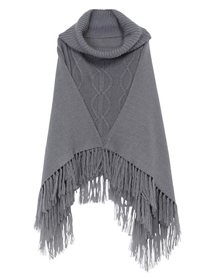 EMODAタートルニットポンチョ