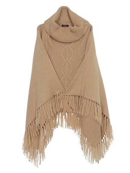 EMODAタートルニットポンチョ