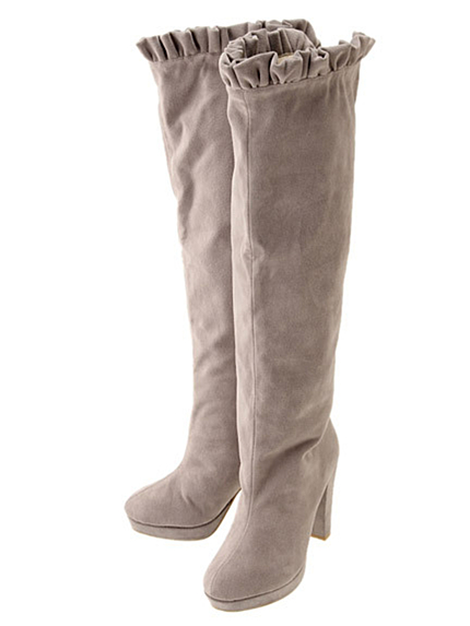 prix de fleur【prix de fleur】フリルロングブーツ