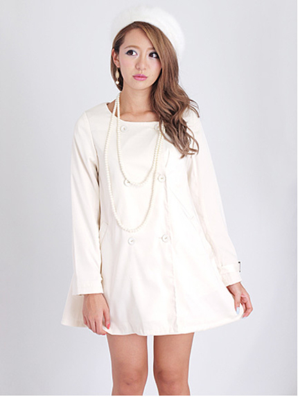 Chedelマットサテンルーズコート