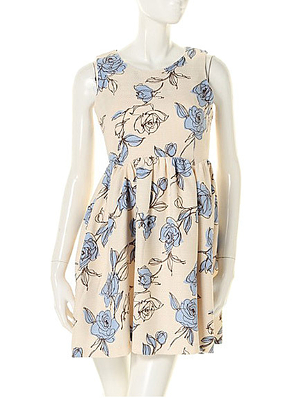 prix de fleur【prix de fleur】レトロフラワーワンピース
