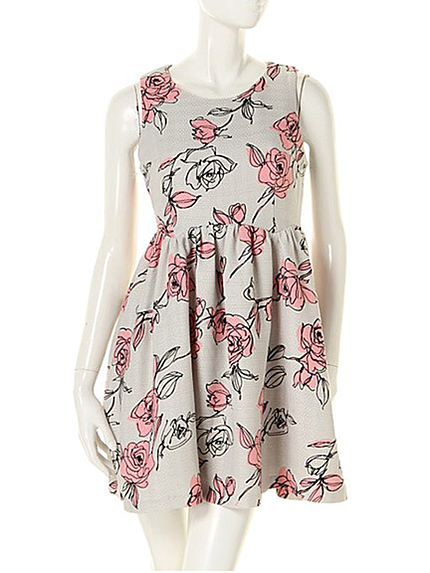 prix de fleur【prix de fleur】レトロフラワーワンピース