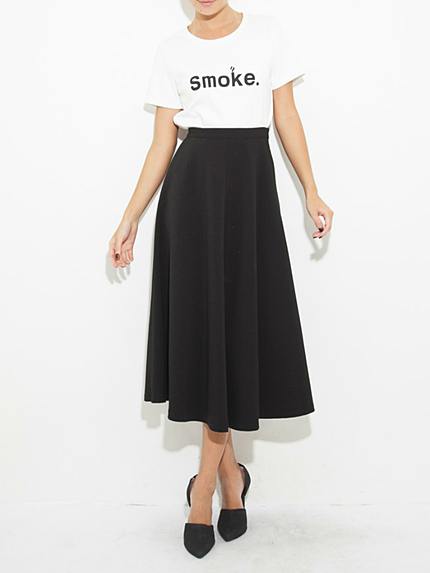 カラーフレアスカート