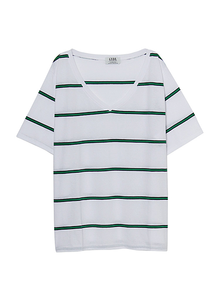 ラインカラーボーダーTシャツ
