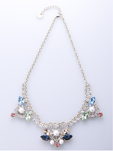 パール&ビジューネックレス