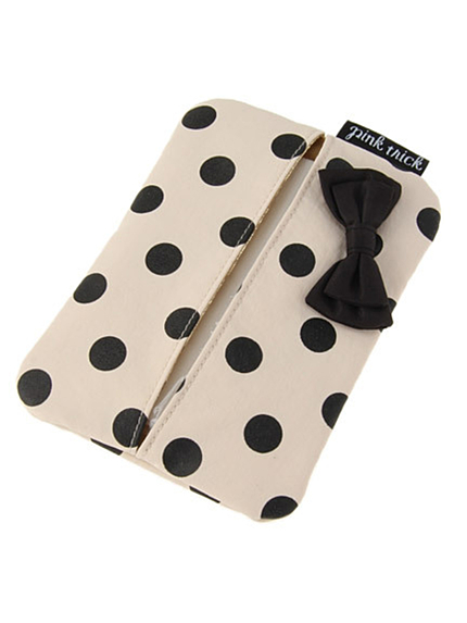 RUNWAY channel【PINK TRICK】ドット ティッシュケース WHXBK