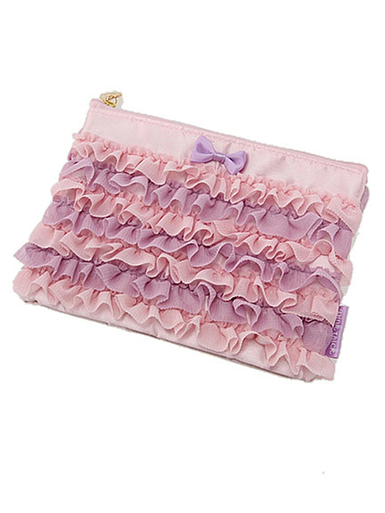 RUNWAY channel【PINK TRICK】フリフリフラット ピンク パープル