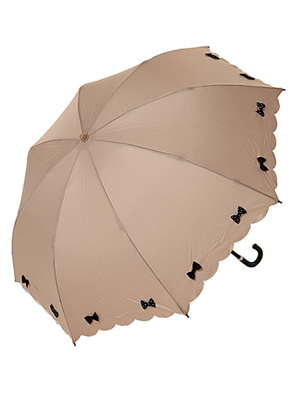 RUNWAY channel【PINK TRICK】折傘 カラフルリボンベージュ