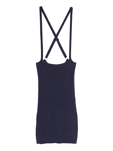 サスペンダーニットスカート