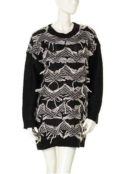 choosy chu【KIKKA THE DIARY OF】フリンジニットワンピ