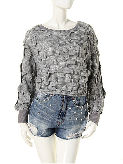 choosy chu【KIKKA THE DIARY OF】ウェービーニットトップス