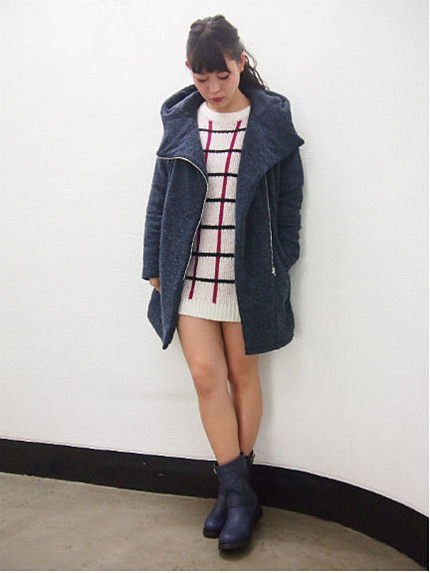 elianegigi【elianegigi】オリジナルチェックKNITワンピース