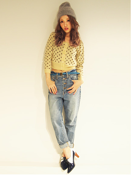 MiCOAMERiハイウエストボーイズデニム