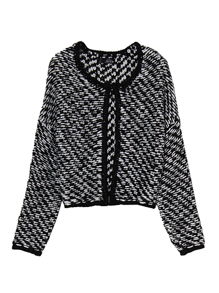 slab knit mix カーデ