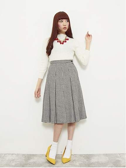 elianegigi【elianegigi】ボックスプリーツスカート