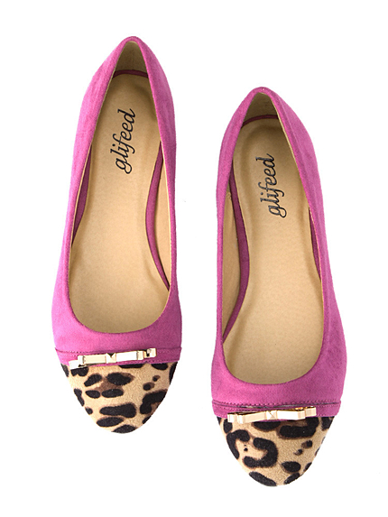 RUNWAY channel【glifeed】レオパードトゥメタルリボンパンプス