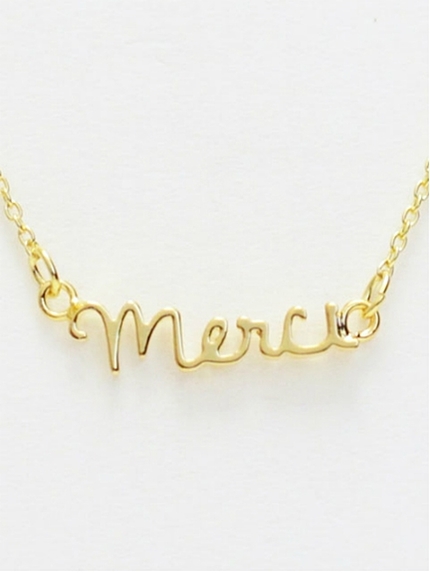 Jelill【GY】メッセージネックレス(Merci)
