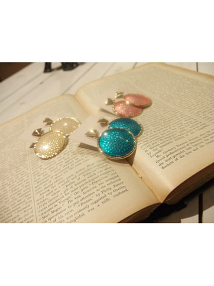 Littny【GY】ラウンドカラーピアス