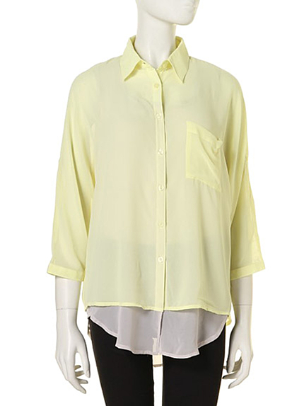 i-SOOK春色シフォンシャツ