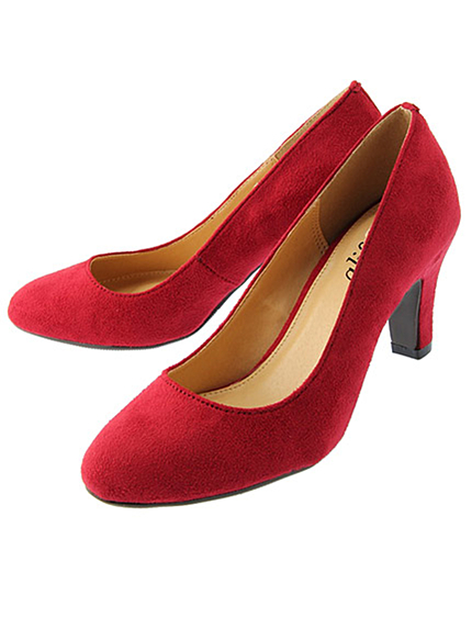 RUNWAY channel【glifeed】ラウンドトゥパンプス(スエード)