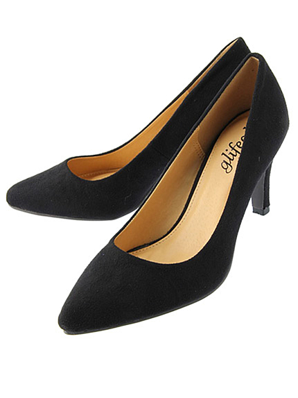 RUNWAY channel【glifeed】ポインテッドトゥパンプス(スエード)