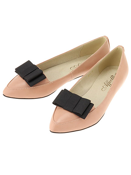 RUNWAY channel【Affection】リボンポインテッドパンプス