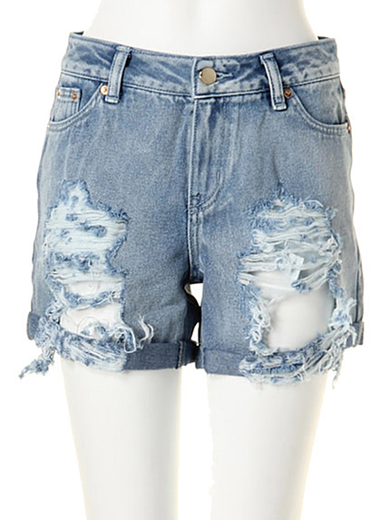 EVRISデニムハーフパンツ