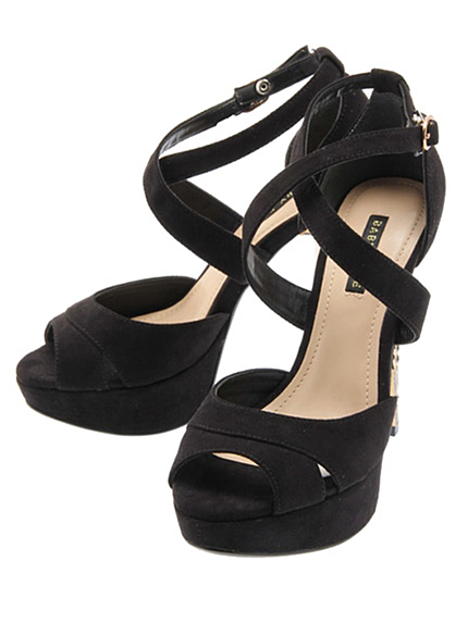 RUNWAY channel【BABYPURE】ブロックヒールクロスサンダル