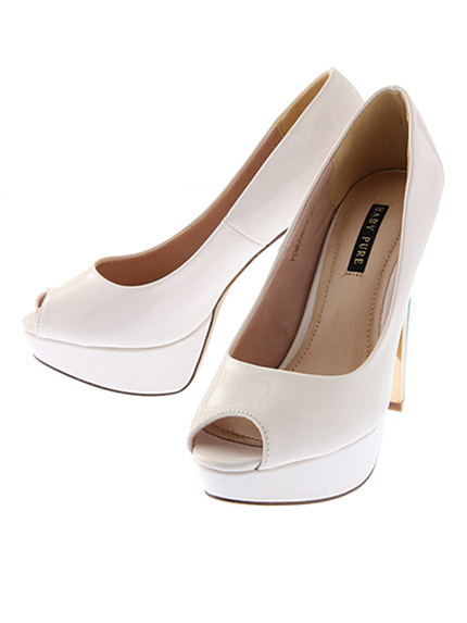 RUNWAY channel【BABYPURE】ヒールクリアグラデーションオープントゥパンプ