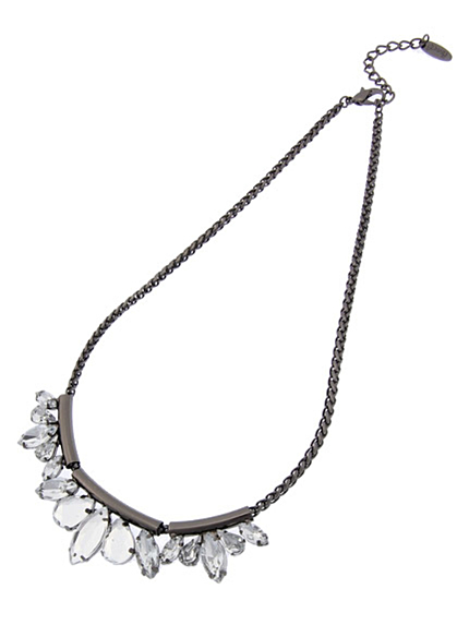 RUNWAY channel【gemmy】オーバルビジューネックレス