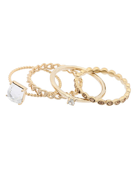 Ungrid4連ストーンリング