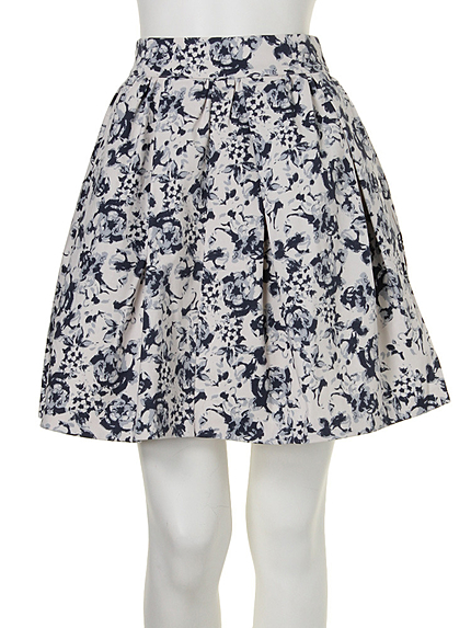 【moi】花柄ポンチスカート