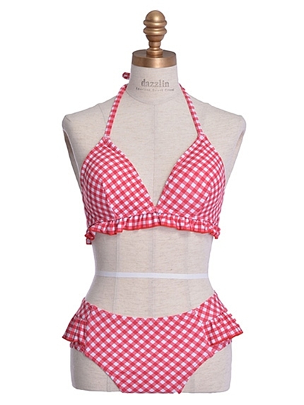 【goods】ギンガムチェックホルター